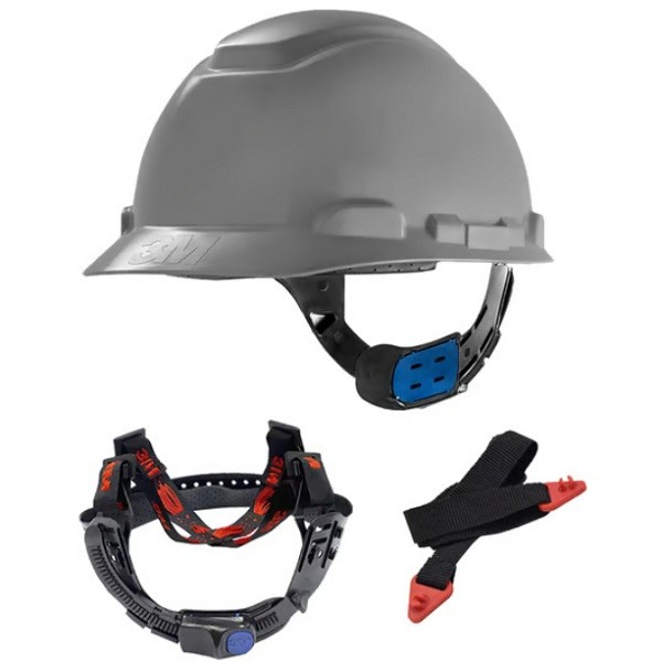 Capacete Segurança 3M H700 C/ Jugular Eletricista Engenheiro Cinza