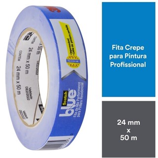 Fita Crepe Blue Tape Profissional 3M 24MM X 50M em Oferta na Shopee