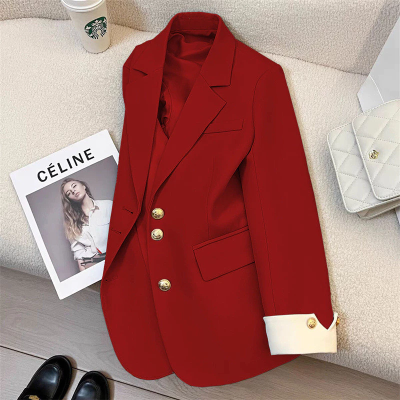 Blazer Suit Novo Estilo de Fato Blazer Temperamento Top Casual Branco — imagem 1
