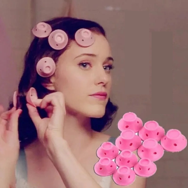 Bobs para Cabelo prático de fácil uso Rolo de penteado de silicone cogumelo
