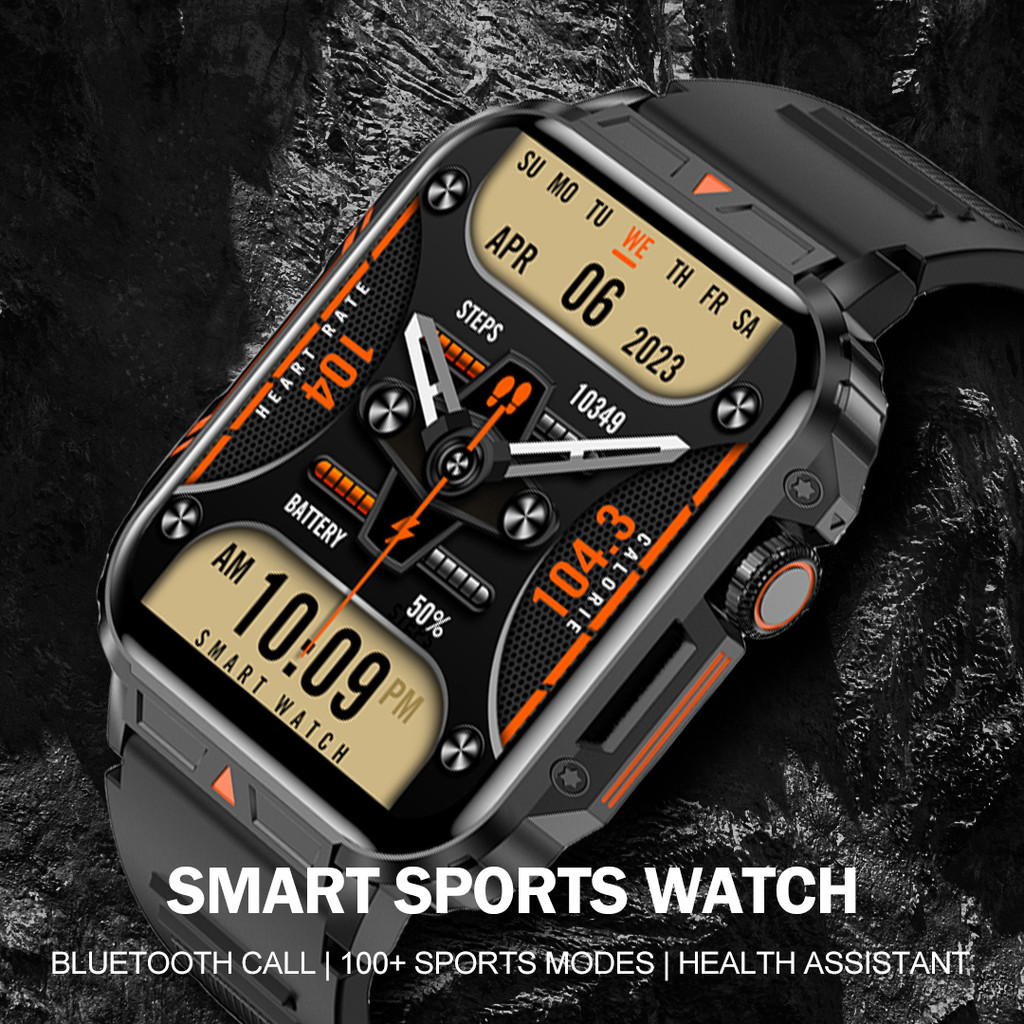 Relógio Smart Watch Esportivo Externo 1.95 " HD Tela Bluetooth Chamada Smartwatch Monitoramento Da Saúde IP68 Rastreador De Fitness À Prova D'água