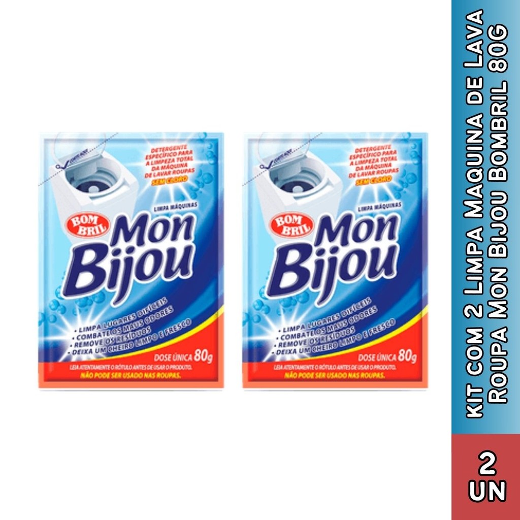 KIT COM 2 Limpa Maquina de Lava Roupa Mon Bijou Bombril 80G em Oferta na Shopee