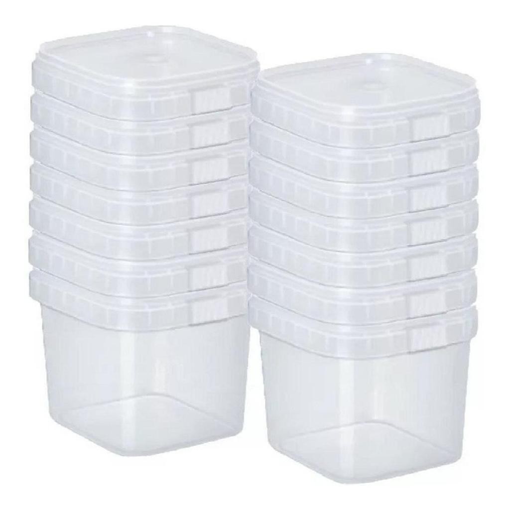 Pote Quadrado Com Lacre Bolo No Pote Descartável 220ml 400un