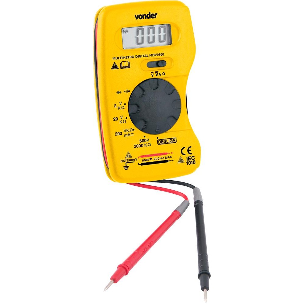 Multímetro Digital A com Dc 200-500 Volts Mdv0300 Vonder - Home & Living