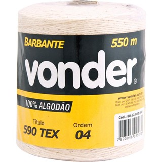 Barbante algodao 4x8 270 metros - Vonder em Oferta na Shopee