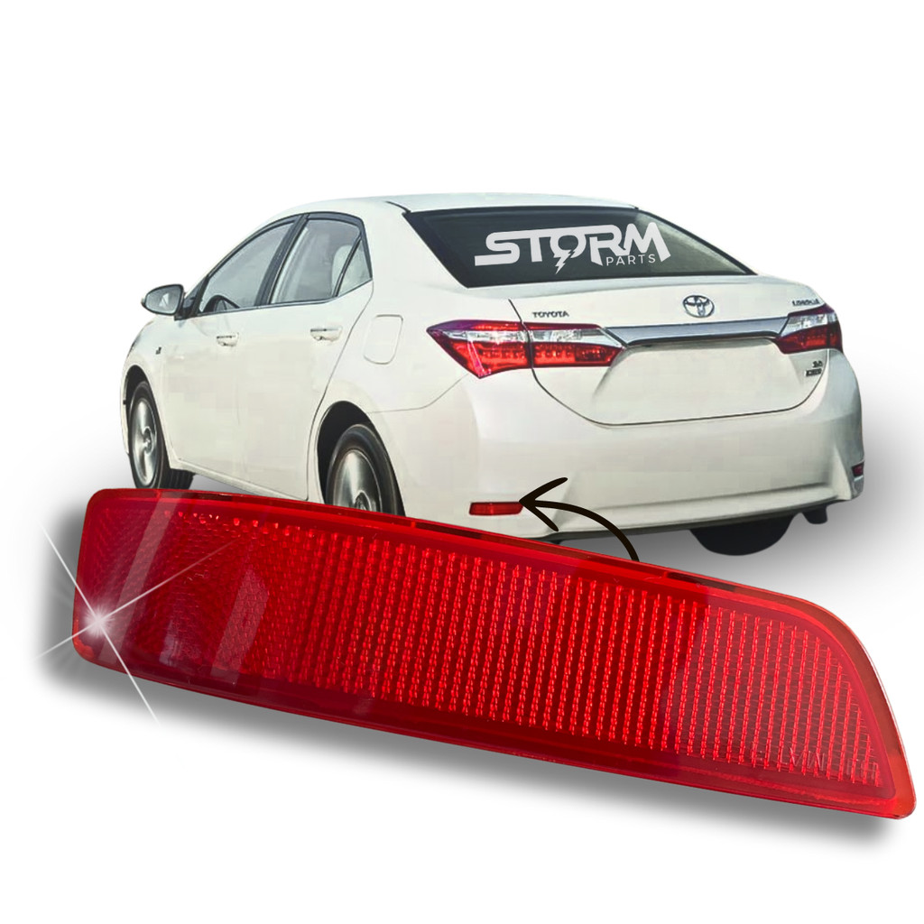 Refletor Traseiro Toyota Corolla Lado Esquerdo Motorista Ano 2015 A 2019 Parachoque Olho de Gato
