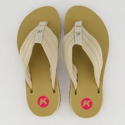Chinelo Kenner Kyra Pro Comfy Feminino Caqui