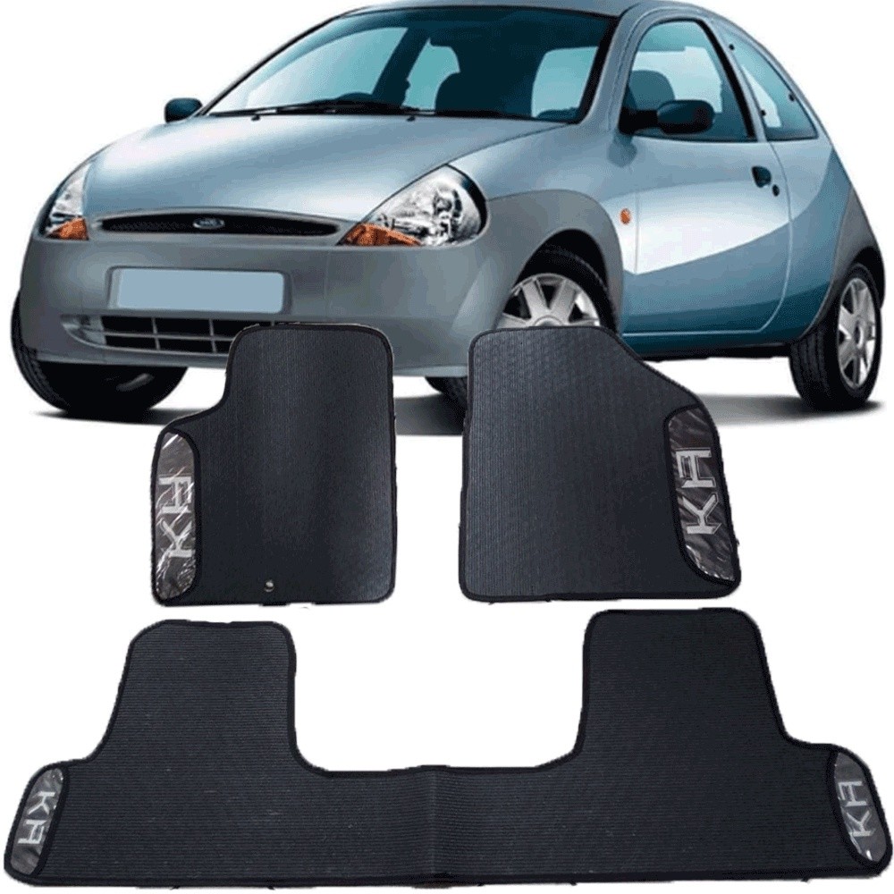 JOGO TAPETE EMBORRACHADO DO FORD KA JOGO COM 3 PEÇAS INTEIRIÇO TRASEIRO 97 98 99 00 01 02 03 04 05 06 07
