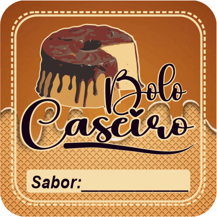 50 100 150 200 UNIDADES ADESIVO ETIQUETA TAG EMBALAGEM QUADRADO 3,5CMX3,5CM BOLO CASEIRO GOURMET  MODELO 9 A PROVA DE AGUA  AUTO ADESIVA UNIDADES PARA EMBAGENS CAIXAS SAQUINHO PAPEL TERMICO POTES E POTES DE GELADEIRA
