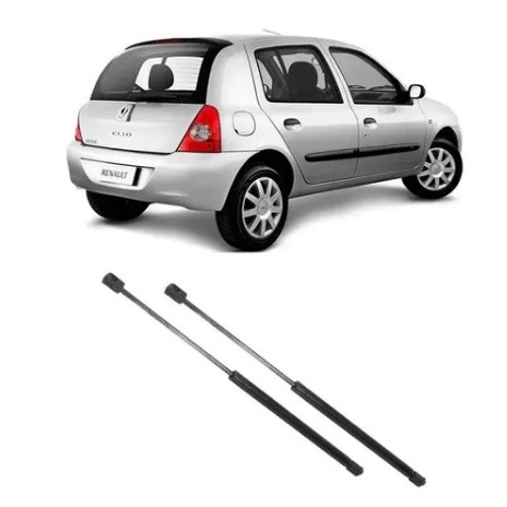 Par Amortecedor de Porta Malas Para Tampa Traseira Renault Clio Hatch 1999 2000 2001 2002 2003 2004 2005 2006 2007 2008 2009 2010 2011 2012 2013 2014 2015 2016 2017