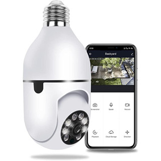 Câmera Segurança Lâmpada Wifi Full HD Sem Fio 360 Yoosee Visão Noturna 8177 Envio Imediato