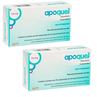 Kit 2un. Apoquel 3,6Mg com 20 Comprimidos em Oferta na Shopee