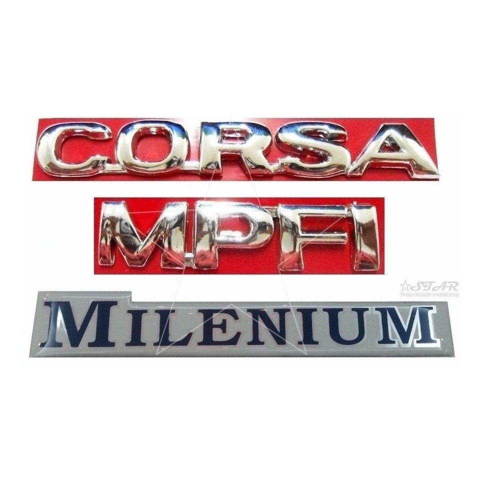 Emblemas Corsa Hatch Mpfi Milenium - 2000 À 2002