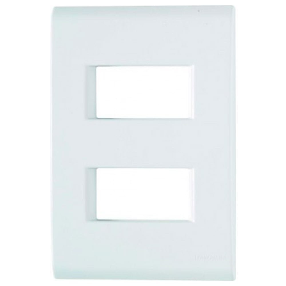 Placa Liz Tramontina 4x2 com 2 Postos Afastados Horizontal Branca em Oferta na Shopee