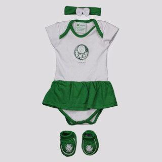 Kit Body Palmeiras Torcida Feminino Branco e Verde em Oferta na Shopee