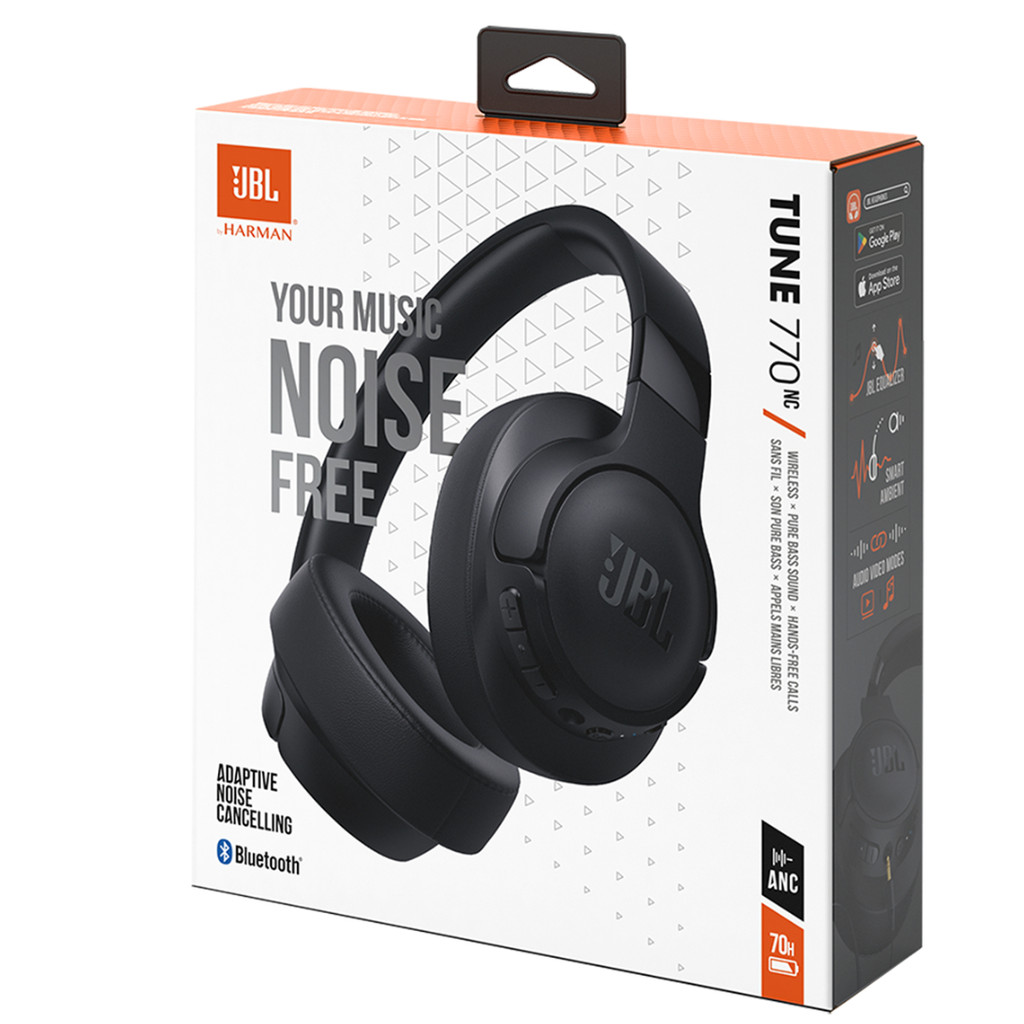 Fone de Ouvido JBL Tune770NC Bluetooth Wireless Over Ear Black