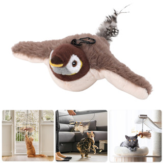 1 Pçs Eletrônico Pássaro Voador Gato Brinquedo Cantando Interativo Para Gatos Recarregável Voando Brinquedos Pendurado Toque-Ativado em Oferta na Shopee