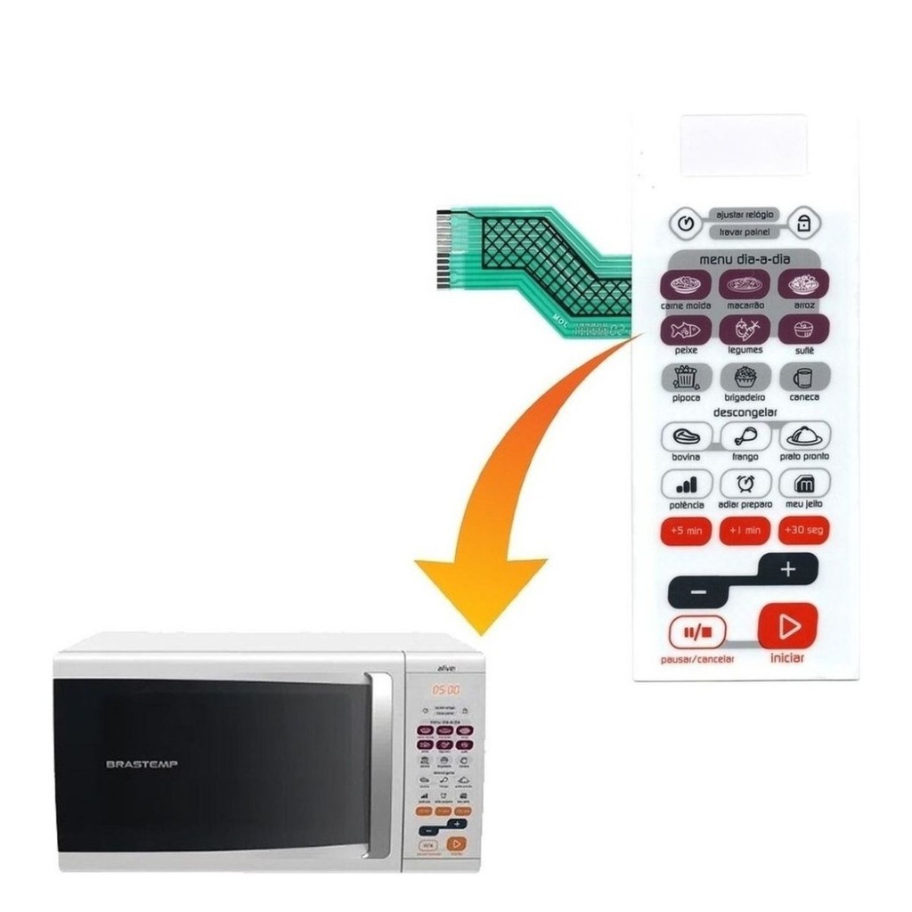 Painel Membrana Teclado Compativel Forno Microondas BMS45 Bms 45