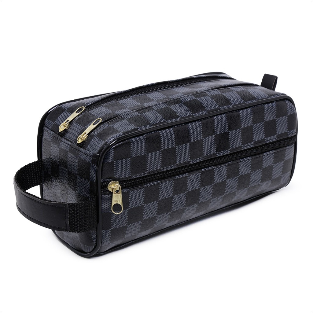 Imagem Necessaire Unissex Grande Multifuncional Bolsa de mão Organizadora para Viagens e Maquiagens