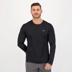 Camiseta Oakley Daily Sport LS III Manga Longa Preta