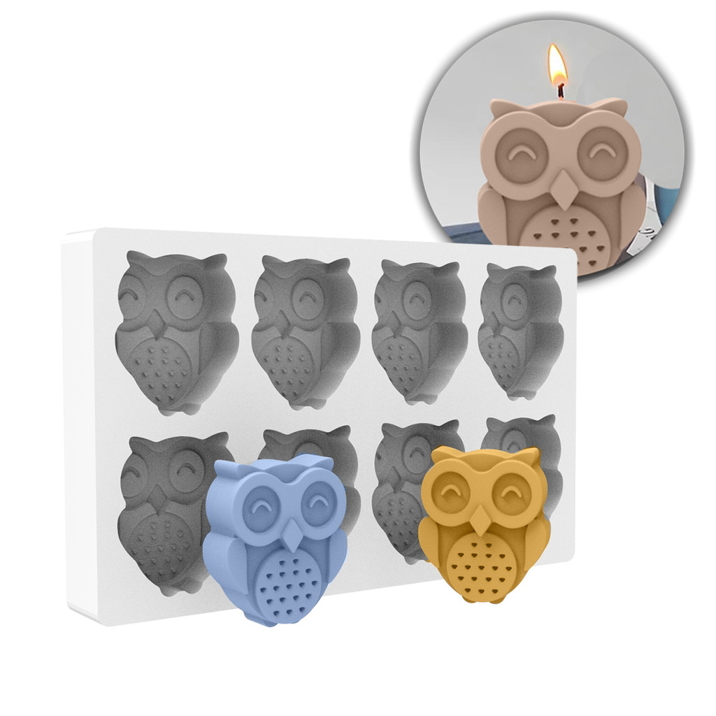 Molde de Silicone Coruja Lembrancinha Encaixe 8 Cav. | Decoração, Sabonetes Artesanais