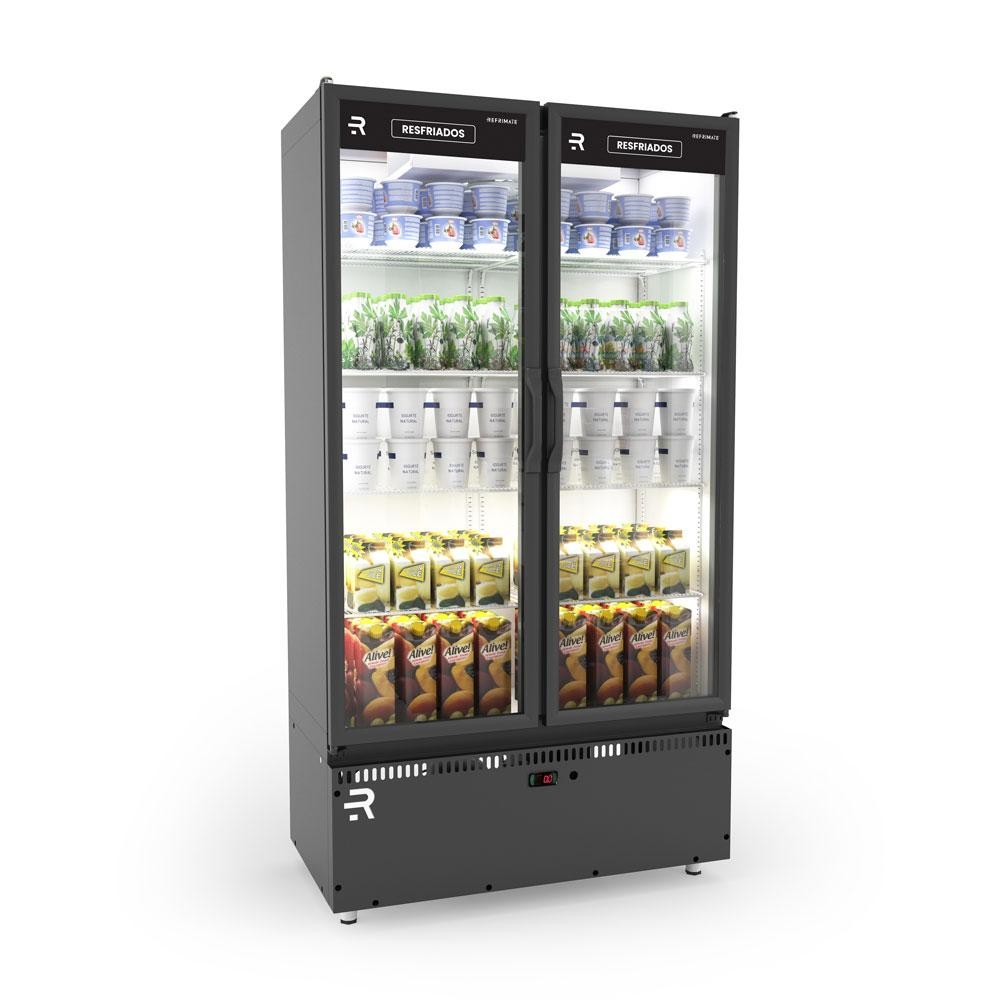 Auto Serviço Vanguard Resfriados 2 Portas 0 a 7 ºC ASVR2PPB Branco Int. Preto Ext. 220V - Refrimate