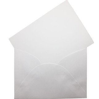 Envelope + Cartão de Visita Branco 11,5x8 Cm Com 50 Unidades