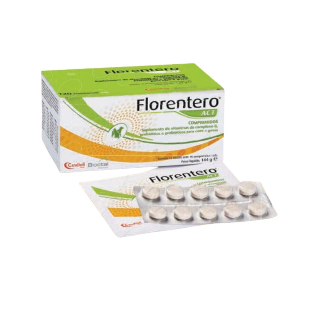 Suplemento Intestinal Cães e Gatos Florentero Act 10 comp em Oferta na Shopee