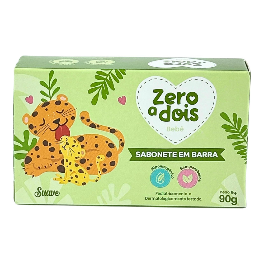 Sabonete em Barra Bebê Hipoalergênico Suave 90g Zero a Dois - Mom & Baby