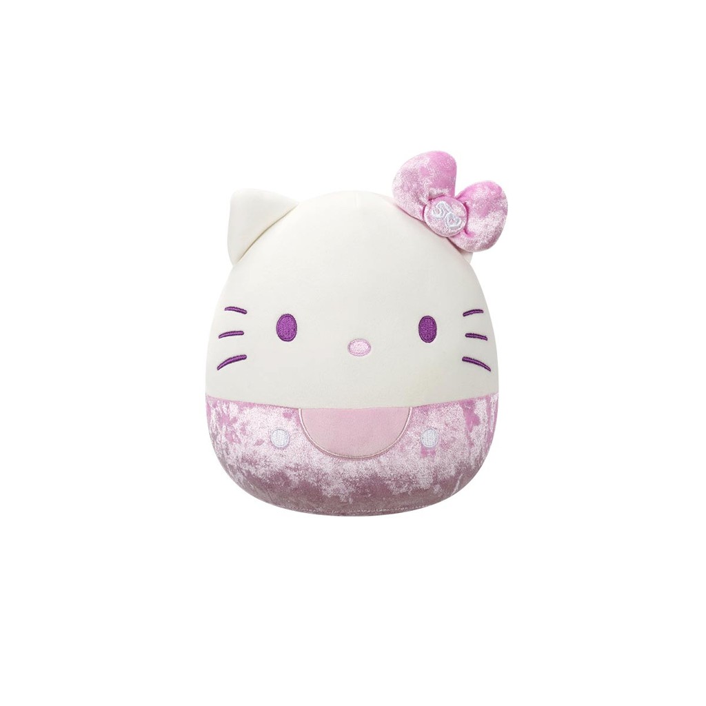 Pelúcia Hello Kitty Lilás 20cm Veludo 50 anos Squishmallows - Mom & Baby