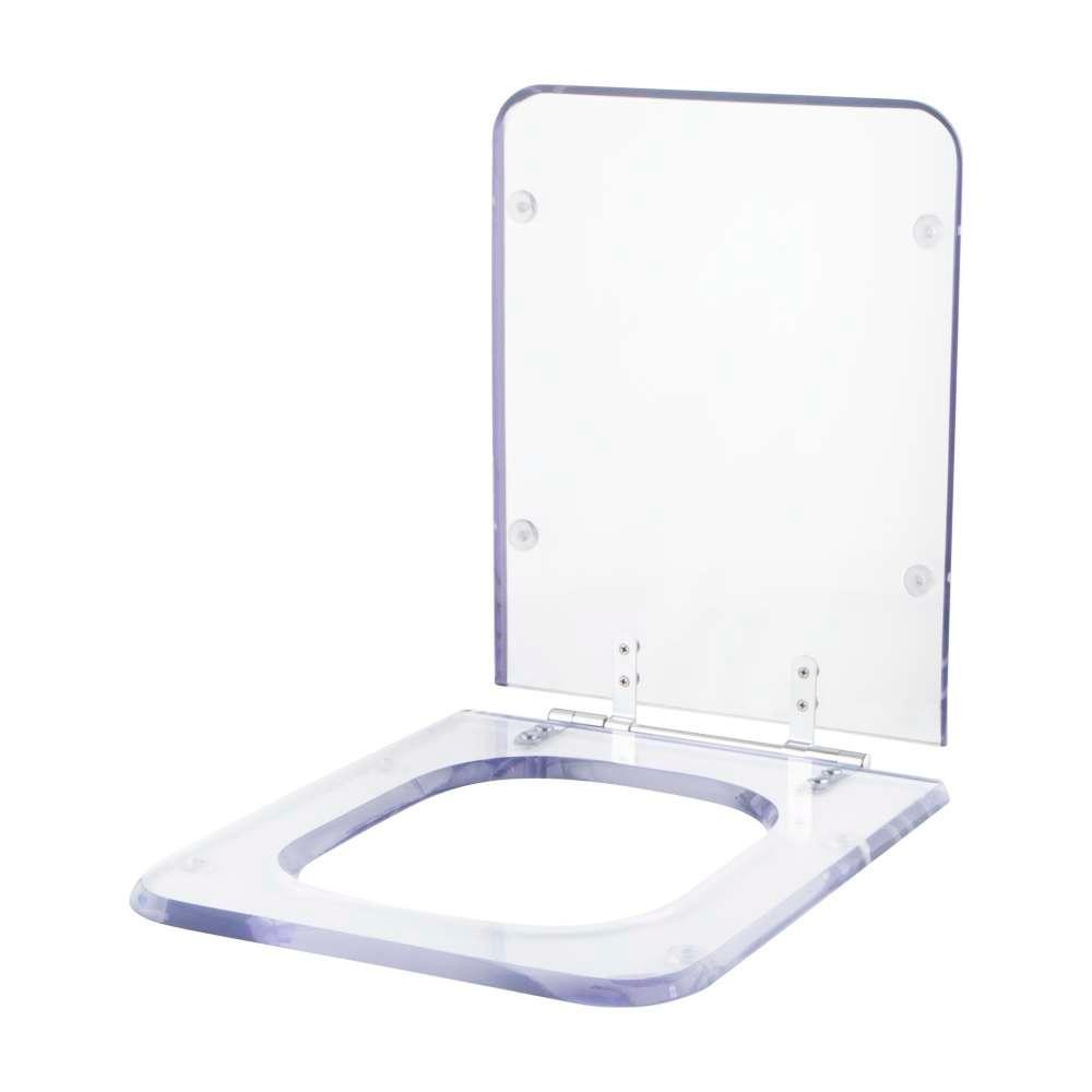 Assento Sanitario Poliester Square Cristal para vaso Incepa