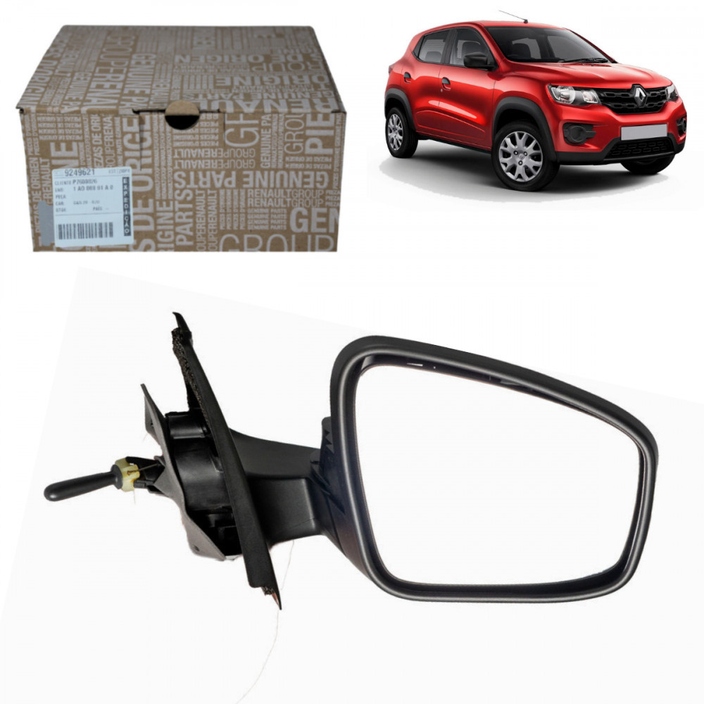 Retrovisor manual lado direito Renault Kwid em Oferta na Shopee