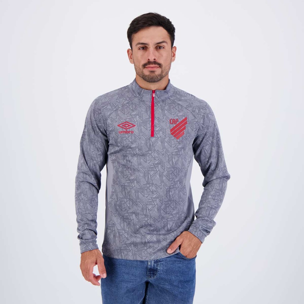 Blusão Umbro Athletico Paranaense Treino 2024 Cinza em Oferta na Shopee