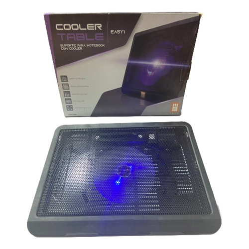 Base Suporte P/ Notebook Cooler Refrigeração Ventilação Cor Preto