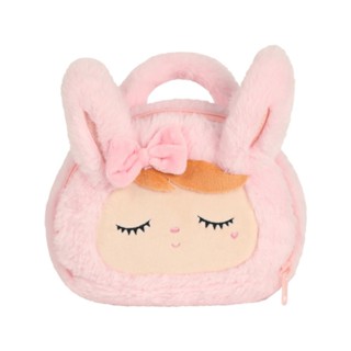 Bolsa Metoo Plush Coelha Rosa Com Laço e Alça De Mão em Oferta na Shopee