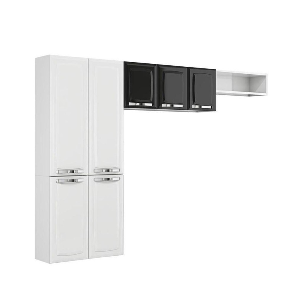 Cozinha Itatiaia Rose Compacta 3 Pecas Branco/Preto em Oferta na Shopee