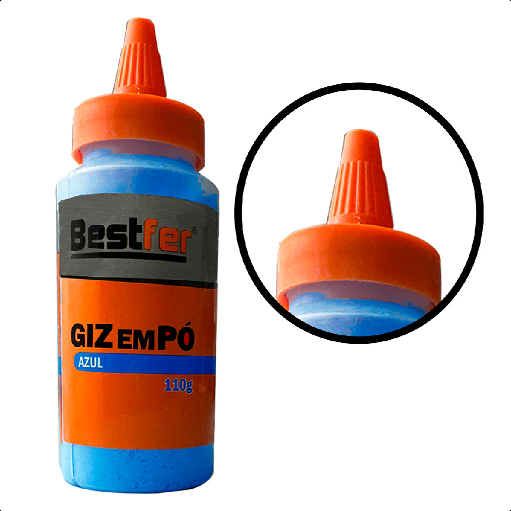 Giz em pó azul Para Gesseiro/Construção (110g) - Bestfer
