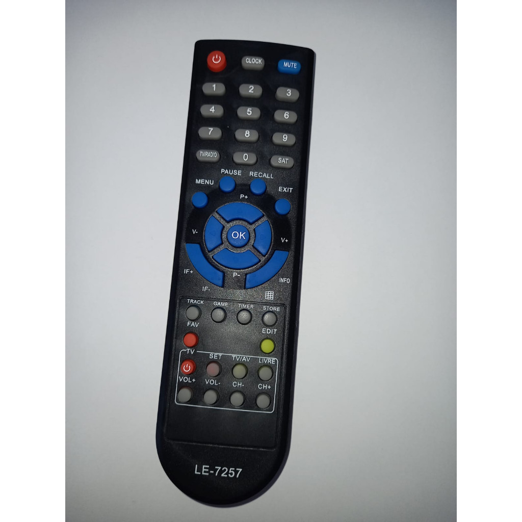 CONTROLE REMOTO PARA RECEPTOR PARABÓLICA CROMUS LE-7257 - Substituto Compatível