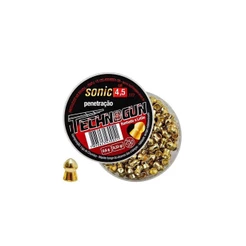 Chumbinho Sonic Gold Latonado Calibre 4,5 Mm - 250 Unidades