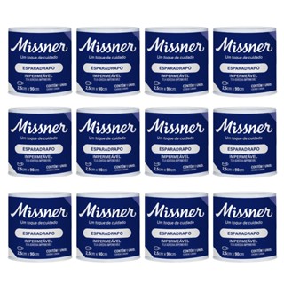 Kit 12 Esparadrapo Impermeável Branco 2,5cm X 90cm - Missner em Oferta na Shopee