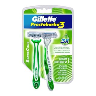 Aparelho Gillette Prestobarba 3 Sense Care C/2Un em Oferta na Shopee