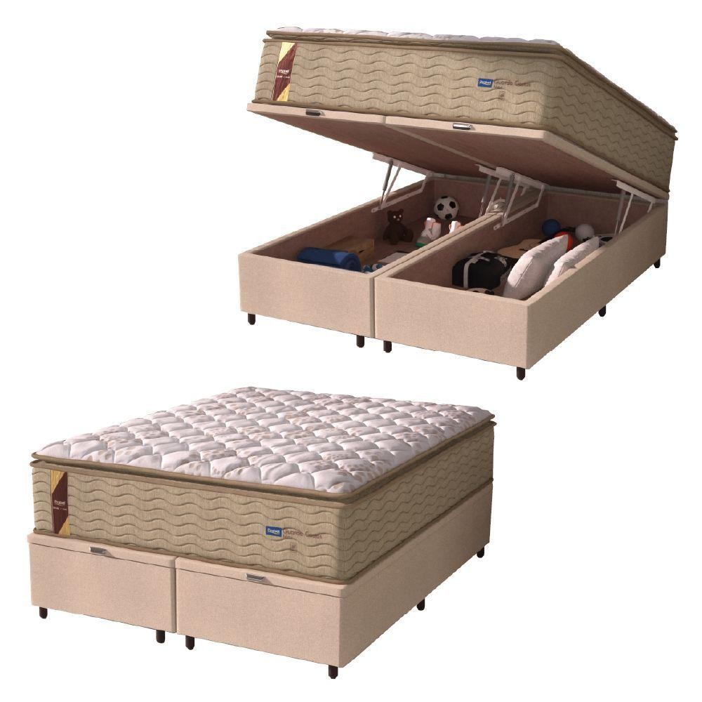 Cama Box Baú Colchão Queen Probel Molas Guarda Costas em Oferta na Shopee