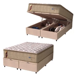 Cama Box Baú Colchão Queen Probel Molas Guarda Costas