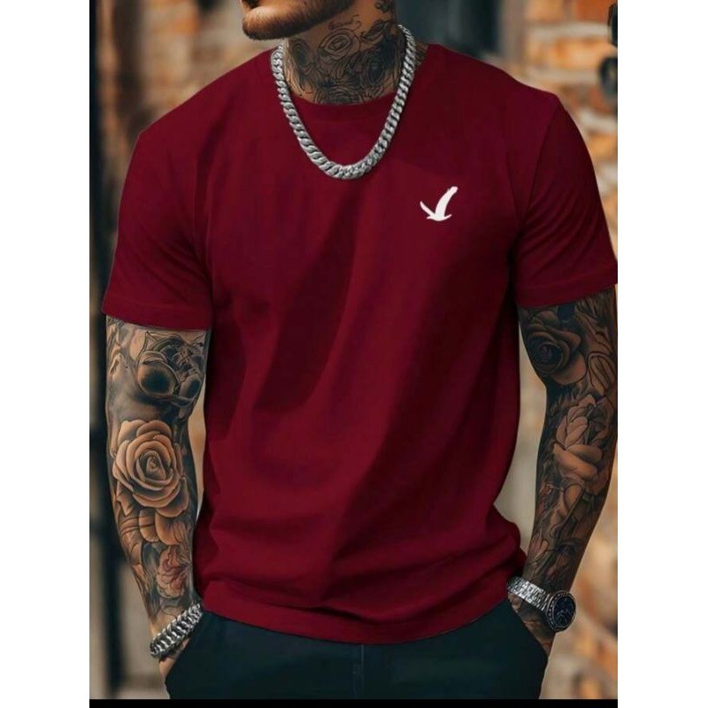 PROMOÇÃO Camiseta Masculina Pássaro lançamento tendência verão 100% Algodão em Oferta na Shopee