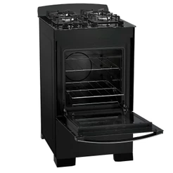 Fogão 4 Bocas Preto Com Mesa De Vidro Dako Diplomata Bivolt