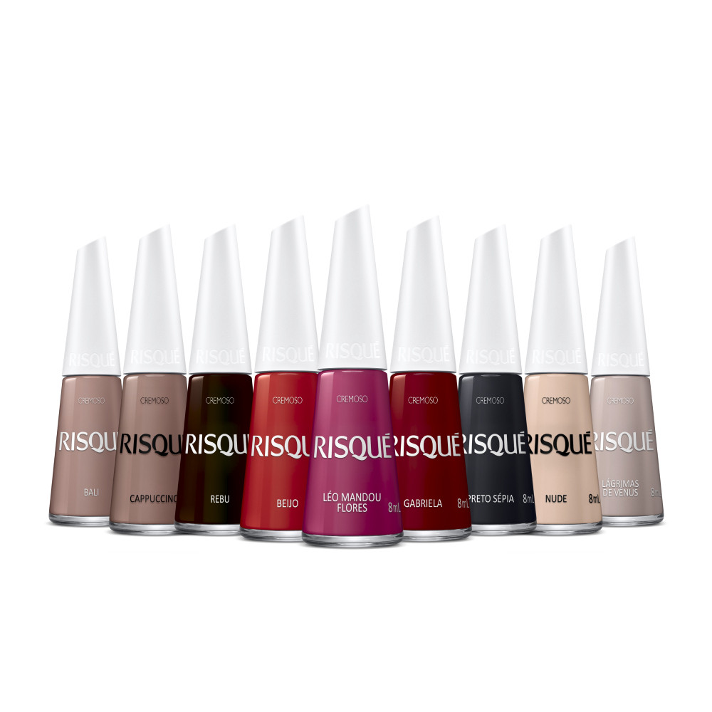 Kit Risqué com as Cores mais Vendidas - 9 esmaltes - Beauty