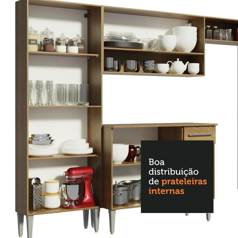 Armário De Cozinha Completa De Canto 417Cm /Branco Madesa — imagem 2 de 2