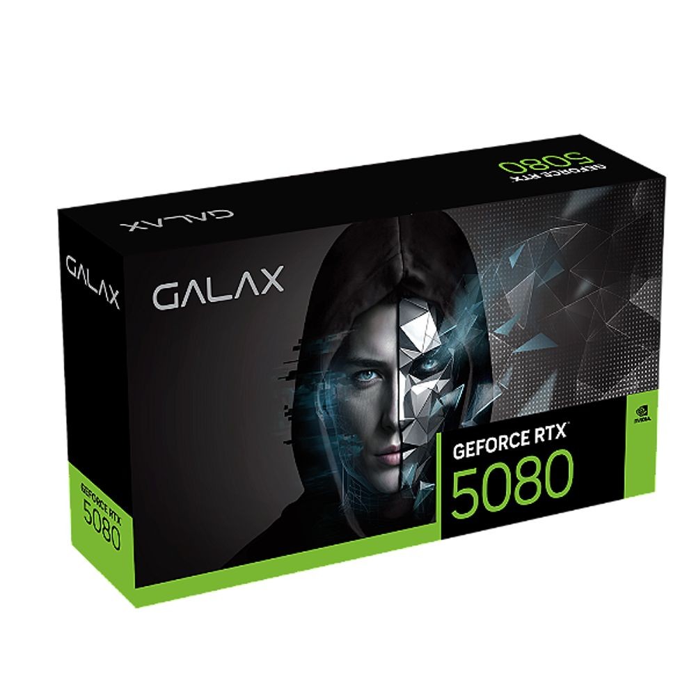 Placa de Vídeo NVIDIA GeForce  Galax  RTX 5080 1-Click OC 16 GB GDDR7 256 bits DP2.1b*3/HDMI 2.1b/DLSS 4 - 58NZN6MDBBOC