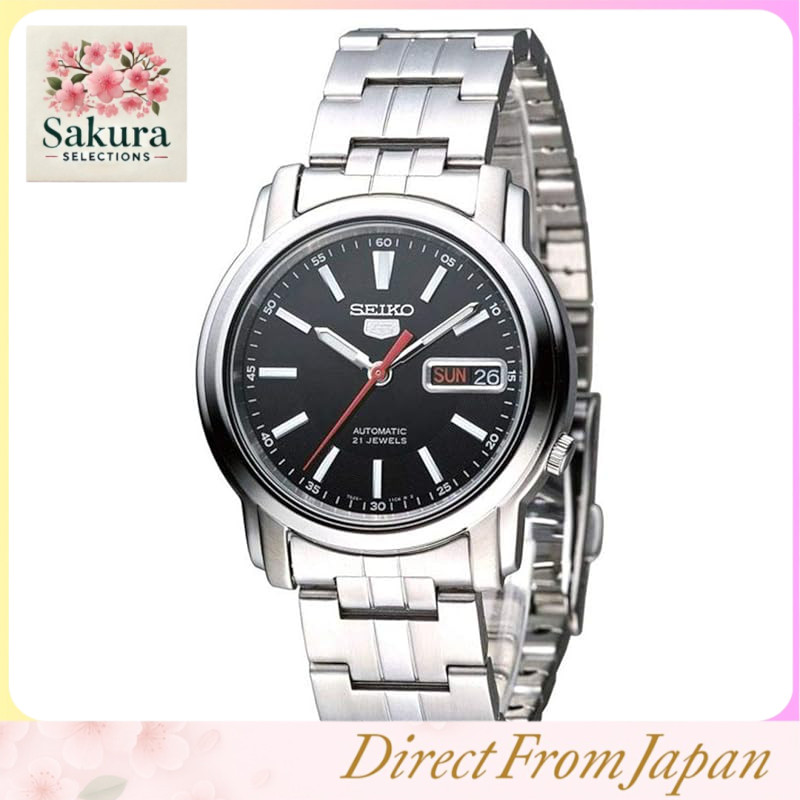 Relógio SEIKO 5 Automático SNKL83K1 Masculino Aço Inoxidável Dial Preto