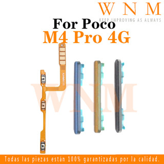 Para Poco M4 Pro 4G Botão Liga/Desliga Flex Interruptor Lateral Volume Cima Baixo Cabo Flexível Peça De Celular em Oferta na Shopee